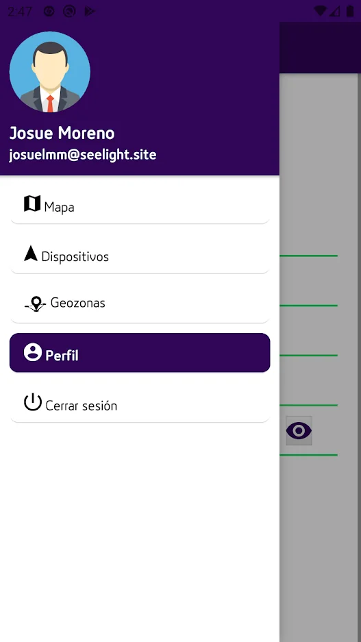 Tres pantallas de la app Nextop GPS: bienvenida, mapa con unidades y menú de usuario (4/4)